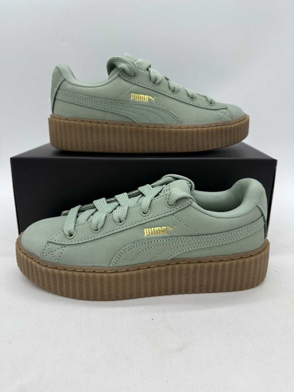 Puma Creeper Phatty Women's Size 7.5 Green Gold Athletic Shoes 399865 02